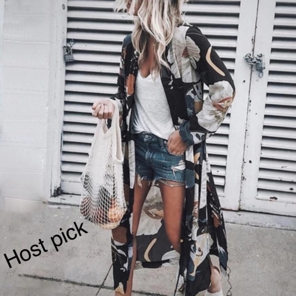Long floral maxi kimono - Picture 5 of 6